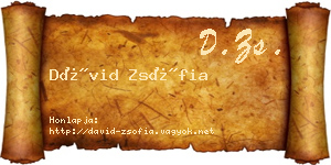 Dávid Zsófia névjegykártya