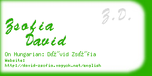 zsofia david business card